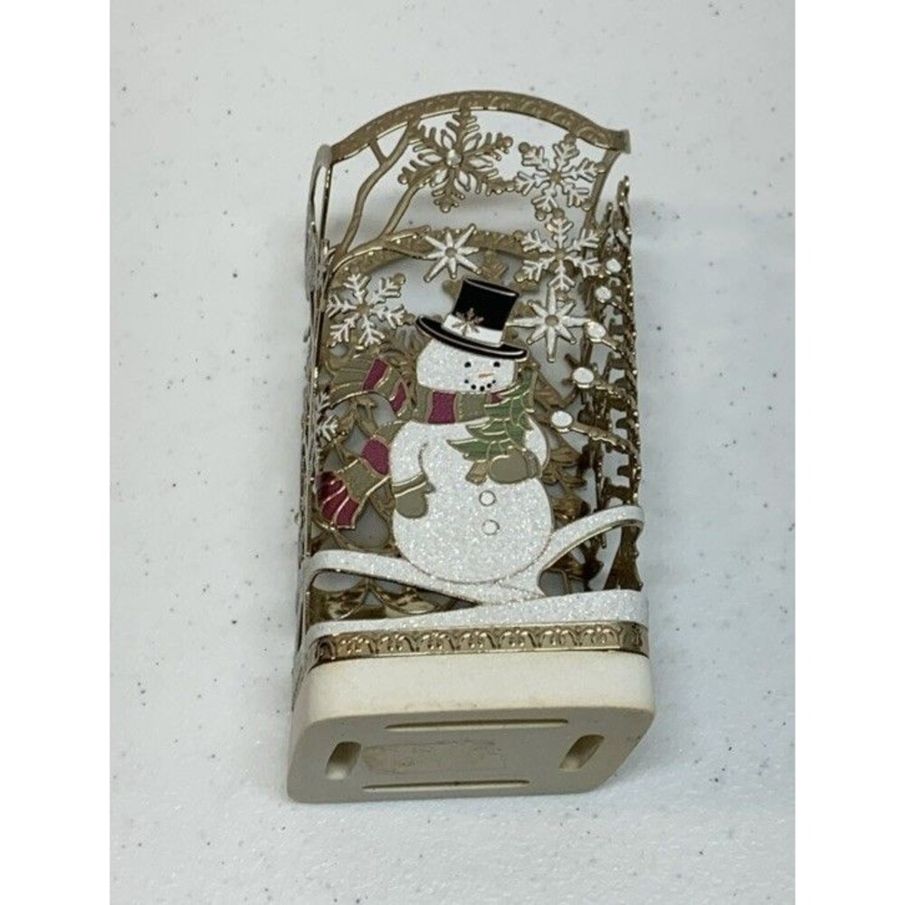 Bath & Body Works Soap Sleeve Holder Christmas Holiday Snowman Snowflakes